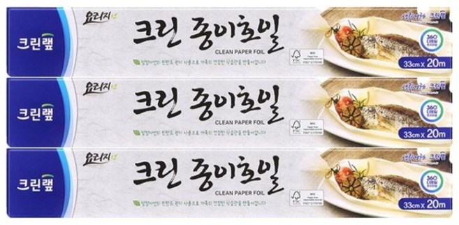 크린랲 크린 종이호일, 20m, 1개입, 3개