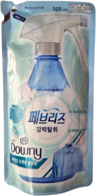 페브리즈 섬유탈취제 실내건조 프레시클린향 리필, 4개, 320ml