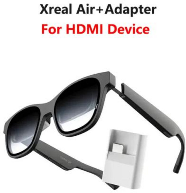 스마트안경 블루투스 XREAL Air Nreal 스마트 AR 안경 휴대용 130 인치 우주 거대 스크린 1080p 시청 모바일 컴퓨터 3D HD 개인 시네마, Xreal For HDMI