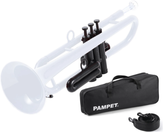 팸펫 플라스틱 ABS 트럼펫 Bb, 화이트, 1개