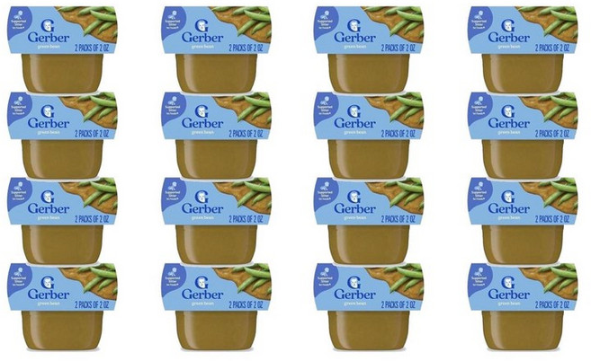 Gerber 거버 1단계 퓨레 녹색콩 56g, 32개