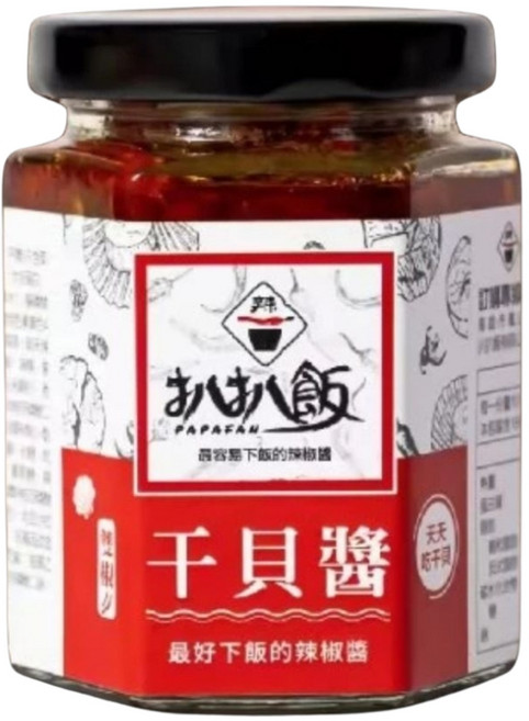 扒扒飯 千貝醬 辣椒醬, 180g, 1罐