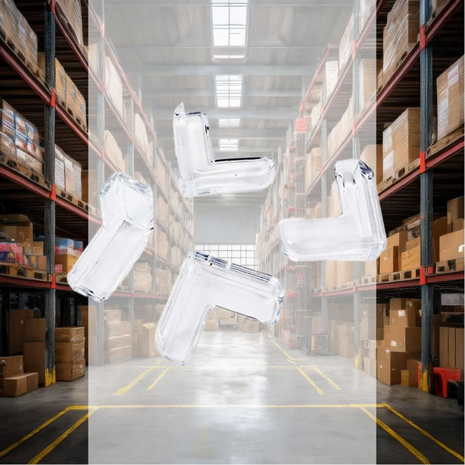 투명 안전 코너 보호대 4P 소품 몰딩 쿠션 가드 테이프 방지