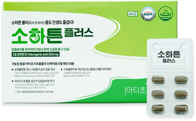 소하튼 플러스 1박스 아티초크 추출분말 함유 위 건강관리, 1개, 90정 - 쿠팡