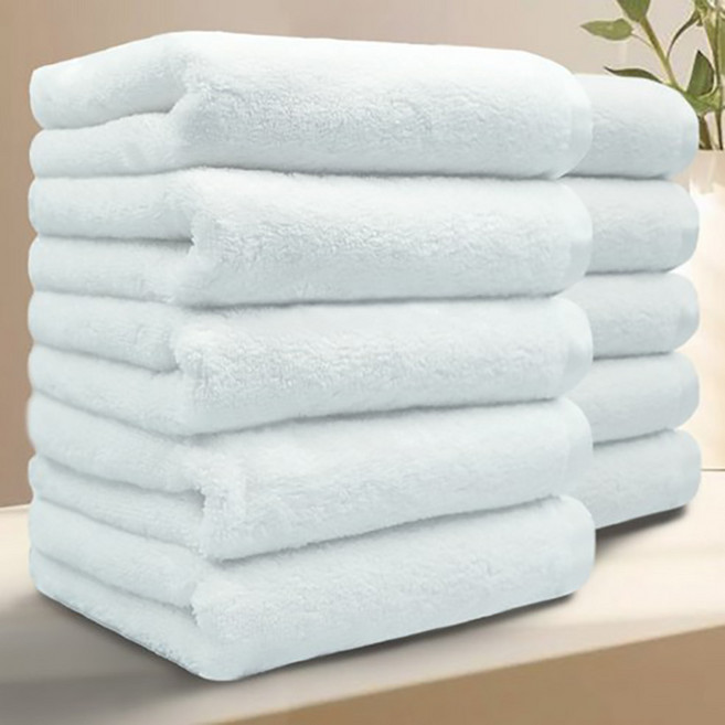 VERVEO 호텔 타월, 흰색2, 10개