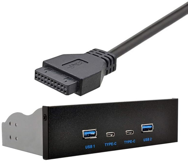 xiwai USB HUB 포트 전면 패널 마더보드 20핀 커넥터 케이블 25인치 CD ROM 베이용