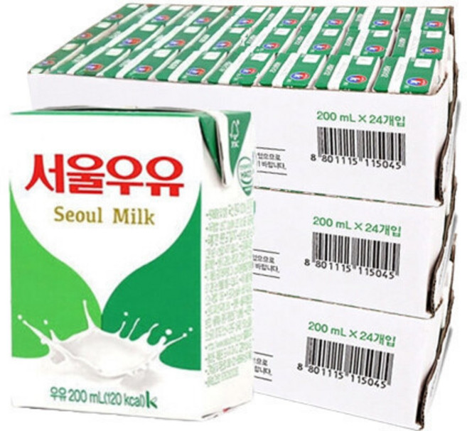 서울우유 멸균우유 200ml x 72입 (총 3박스), 단일, 72팩