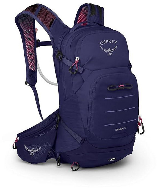 Osprey Raven 14L 여성용 산악 자전거 백팩 유압 저장소 포함 블랙 블랙. 유압 저장소가 있는 산악 자전거 백팩, Deep Fig