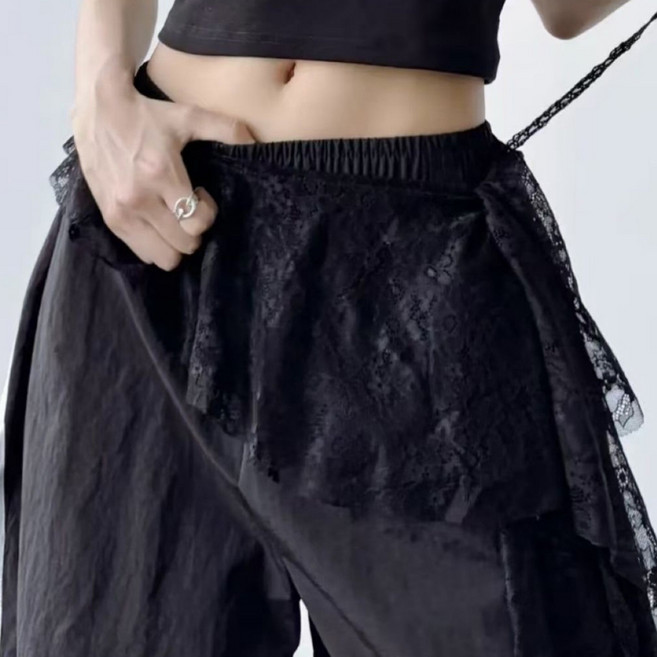 굿도우 레이어드 레이스 랩 스커트 힙커버