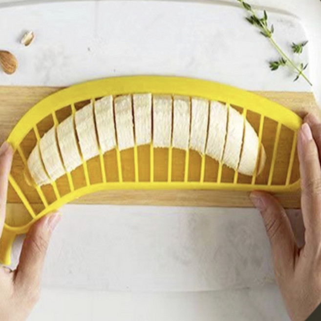 두온 바나나 슬라이서 절단기 키위 컷팅 채칼 플레이팅 채썰기 샐러드, 1개