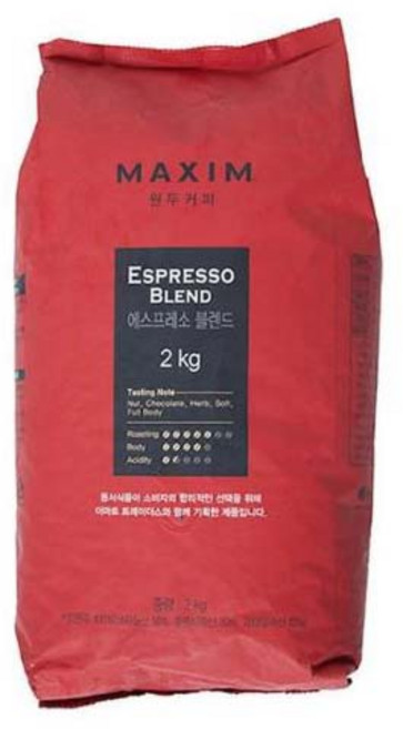 맥심 원두커피 에스프레소 블렌드 2kg, 1개