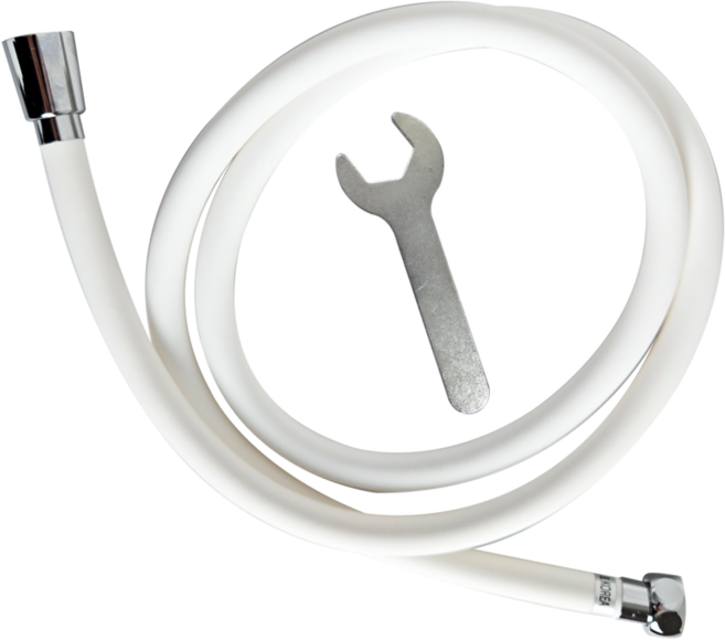 바스텔러 국내제조 샤워호스 KC인증 항균 물때방지 샤워기호스 튜브형 화이트 1.5m