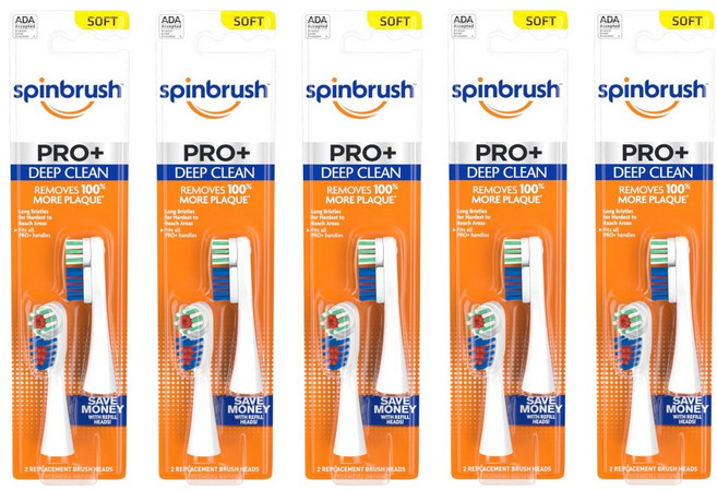 암 앤 해머 스핀 브러쉬 프로 딥 클린 칫솔모 2개입 5개