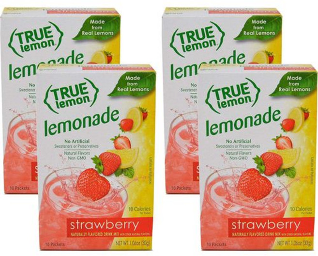 트루 시트러스 스트로베리 레모네이드 10개입 (4개 팩) True Lemon Strawberry Lemonade 10 count - 4 pack, 1개