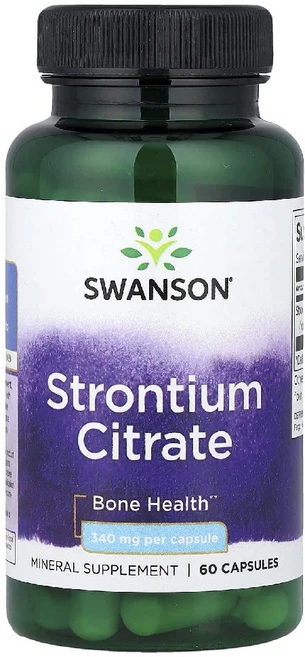 스완슨 스트론튬 시트레이트 Strontium Citrate 340mg 캡슐 60정, 1개 - 쿠팡