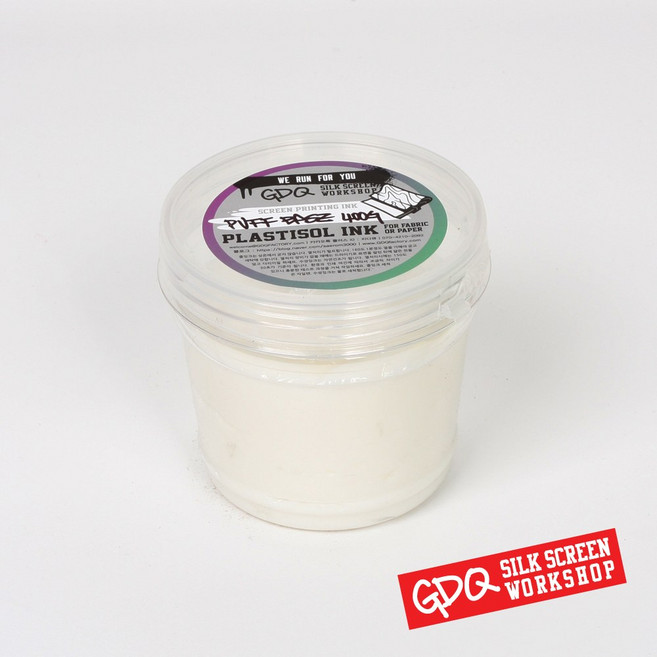 지디큐 팩토리 실크스크린 재료 나염용 유성 플라스티 졸잉크 면 폴리전용, 500g, 흰색 WHITE