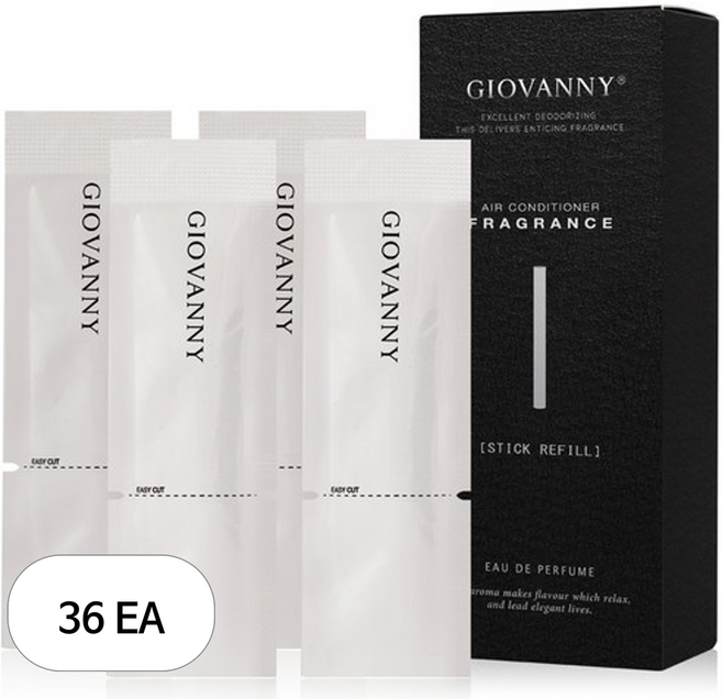 GIOVANNY 차량용 스틱 디퓨저 리필, 36개, 아베피치
