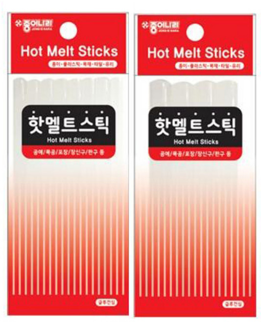 종이나라 글루건심 핫멜트 글루스틱 대(4pcs), 5개