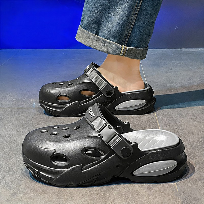 남성 키높이 EVA 슬리퍼 미끄럼방지 경량 쿠션 통풍 데일리 비치 샌들