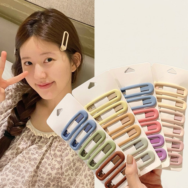 블링모어 24P 스퀘어 둥글 똑딱핀 헤어핀 세트