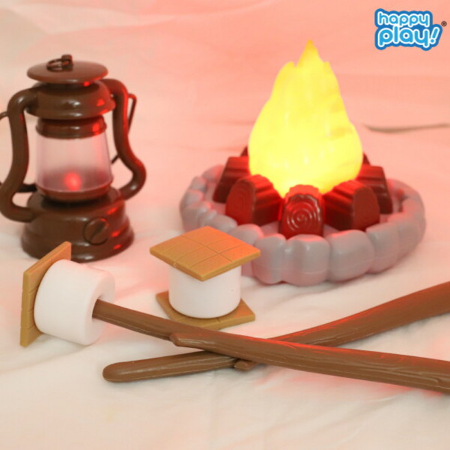 [해피플레이] 역할놀이 키즈 캠핑 장난감 꿈꾸는 모닥불세트 유치원 어린이집 단체 선물, 상세 설명 참조, 색상:꿈꾸는 모닥불세트