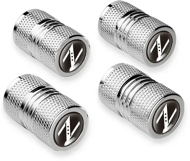 호환 닛산 350Z 370Z Z33 Fairlady Nismo Z 차량 타이어 휠 밸브 더스트 캡 타이어 림 스템 커버 용 4 개, 02 실버