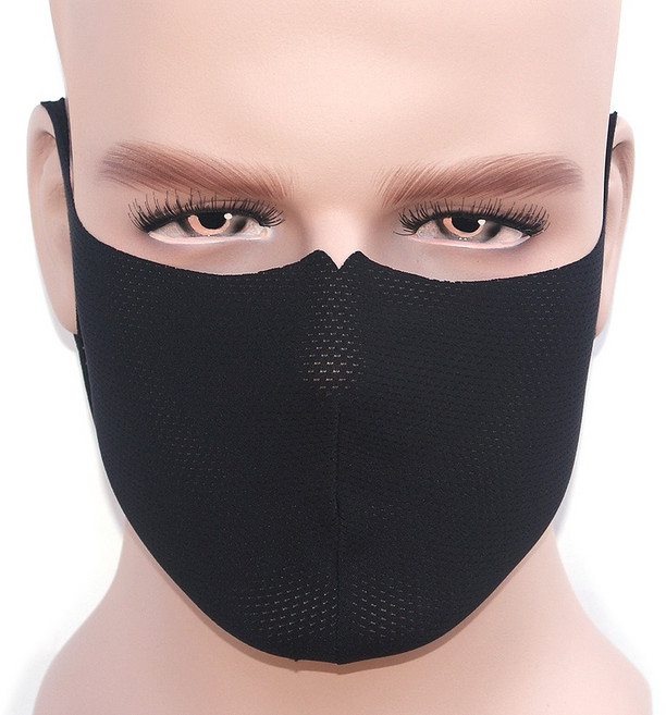 투페이스 UV자외선차단항균방취마스크 자전거골프스포츠패션검정 먼지마스크, 블랙