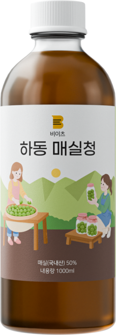 [국산 하동 매실] 비이츠 하동 매실청, 1개, 1L