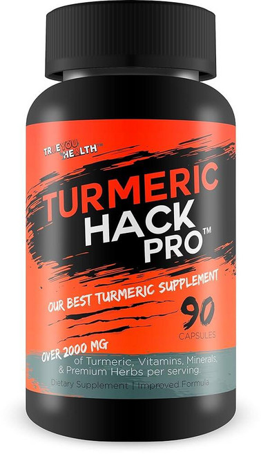 Turmeric Hack Pro - 흑후추 시나몬 생강 베르베린 등이 함유된 최고의 초고흡수 강황 커큐민! 초강력 및 시나몬 핵 트릭 보충제, Turmeric Hack Pro - 흑후추, 시나몬,, 1개