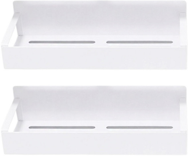 루미윤 자석 수납함 현관문 냉장고 세탁기 자석선반, 2개, 화이트