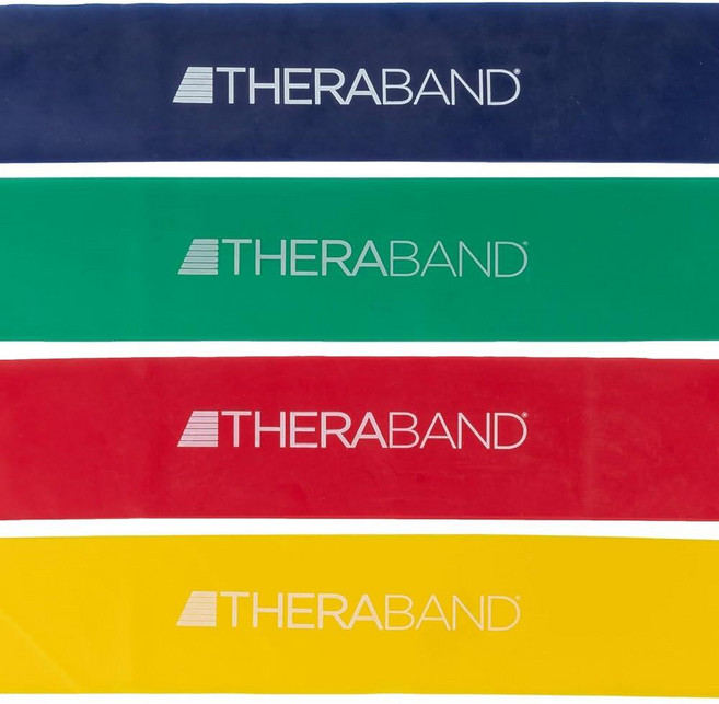 THERABAND 세라밴드 저항 밴드 루프 세트 4개 소형 20.3인치