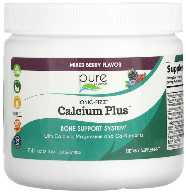 칼슘마그네슘 퓨어 에센스 아이오닉피즈 칼슘 플러스 라즈베리 레모네이드 맛 210그램(7온스), 210g, 1개 - 쿠팡