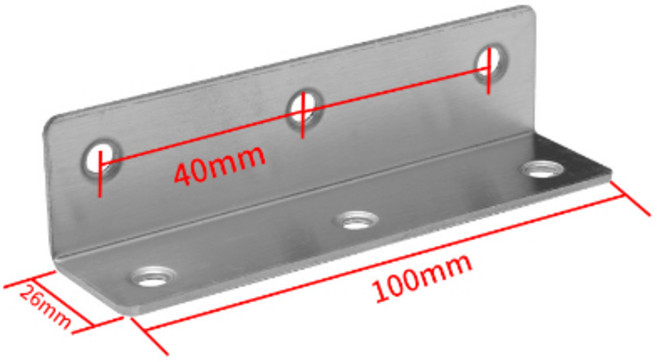 304不鏽鋼 L型內角鐵 65x65mm, 1個, 不鏽鋼長方形26*100mm, 不鏽鋼 長方形 26*100mm