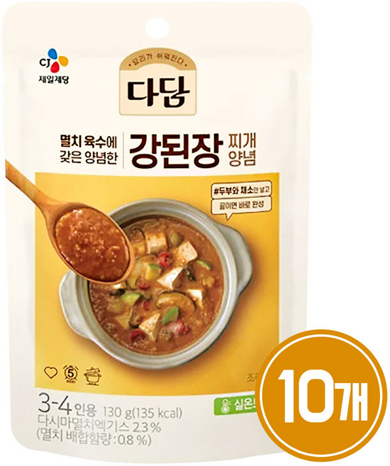 다담 강된장 찌개양념, 10개, 130g