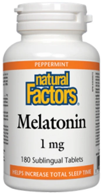 내추럴팩터스 편안한 취침 꿀잠도움 네글자 성분 1mg 180정 Natural Factors, 1개 - 쿠팡
