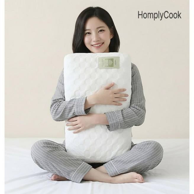 홈플리쿡 국산 텐셀 경추베개 거북목 일자목 목디스크 목이편한 기능성 숙면베개, 텐셀화이트, 2개