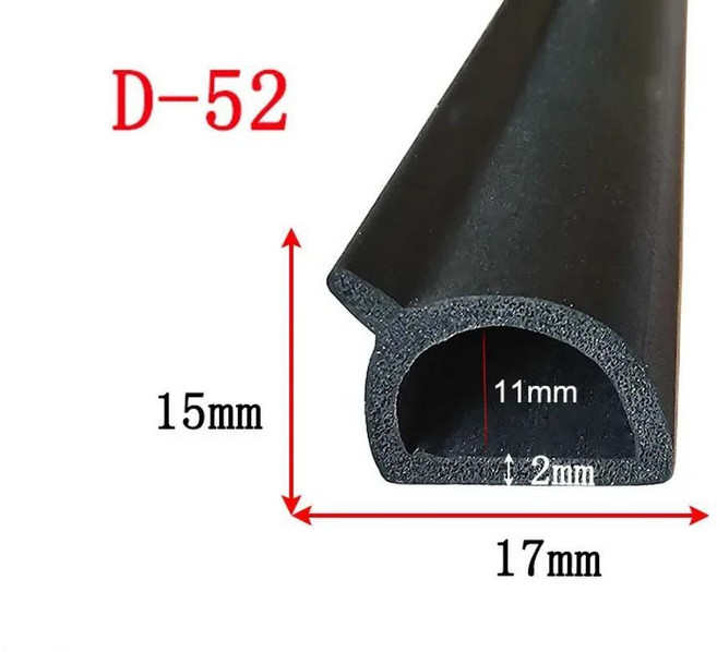 문짝 창문 씰링 스트립 폼 접착 자동차 소음 차단 방수 웨더스트립, 색상: 25. D-52 / 길이: C. 5 meter, 1개
