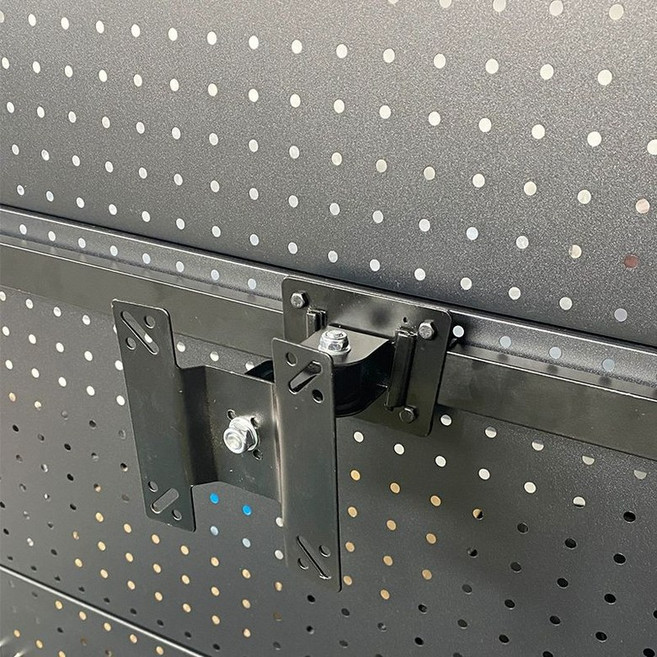 타공판 전용 모니터암 거치대 월 마운트 꾸미기 책상 72도 조향 블랙 14-27인치