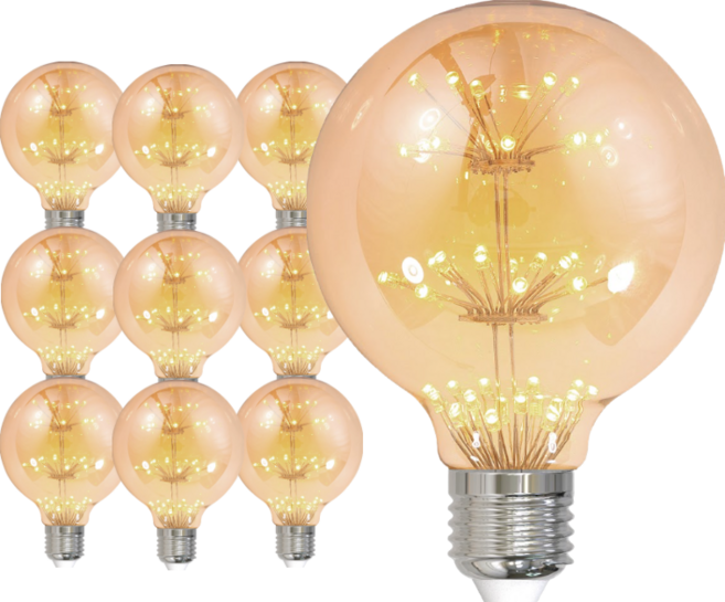 LED 에디슨 눈꽃 전구 2.5W M-95, 10개