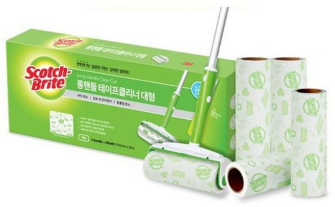 3M 대형 롱핸들 테이프클리너 세트 롱핸들+리필5개, 5세트
