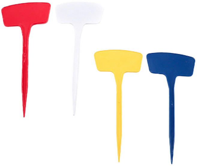 이안 T형 화분 식물 나무 이름표 36cm 화단 화초 나무이름표, 빨강