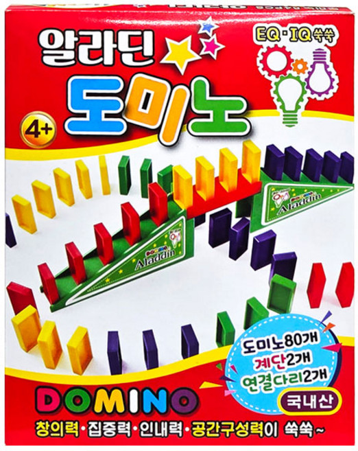 ABC문구 도미노 84pcs 125pcs 203pcs 보드게임, 알라딘 도미노 84pcs, 1개