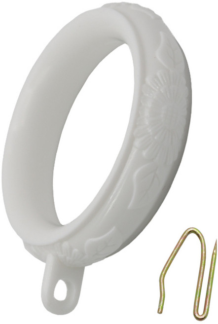 한국레일갤럭시 35mm 조각 커튼링, 1개, 35mm조각링 화이트