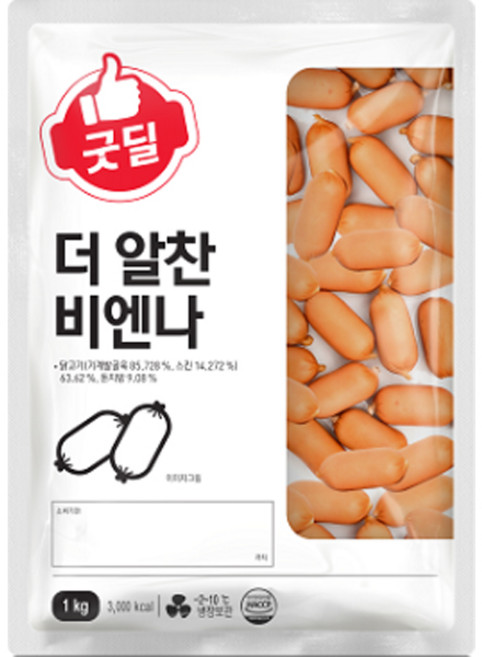 CJ 굿딜 비엔나 소시지 1Kg, 1개