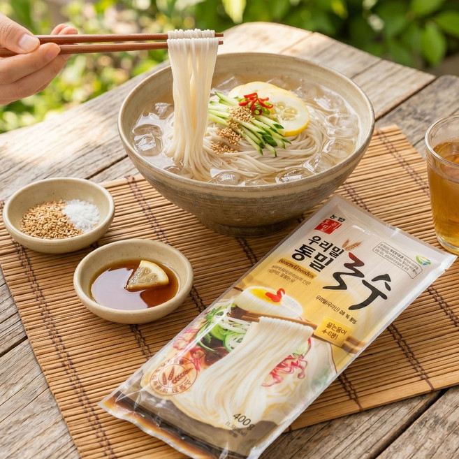 농협 국내산 우리밀 통밀국수 400g, 3개