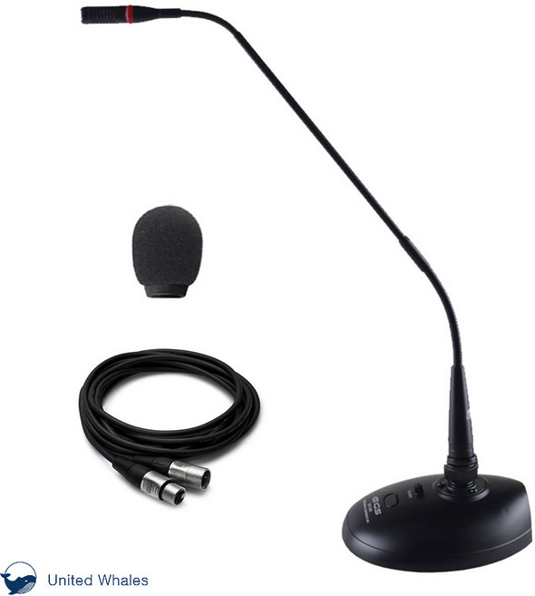 카날스 L-505V 구즈넥 마이크 받침포함 스탠드 마이크 XLR 5M 케이블 [건전지/팬텀겸용]