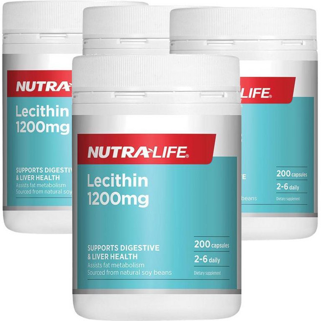 뉴질랜드 뉴트라라이프 NutraLife Lecithin 레시틴 1200mg, 4개, 200정