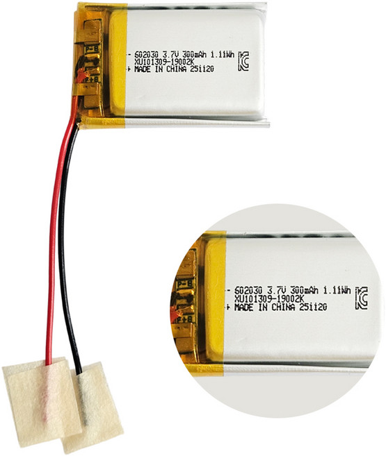 클로버 테크 602030 30mAh 3.7v 리튬폴리머 보호회로 배터리, 2개, 1개입