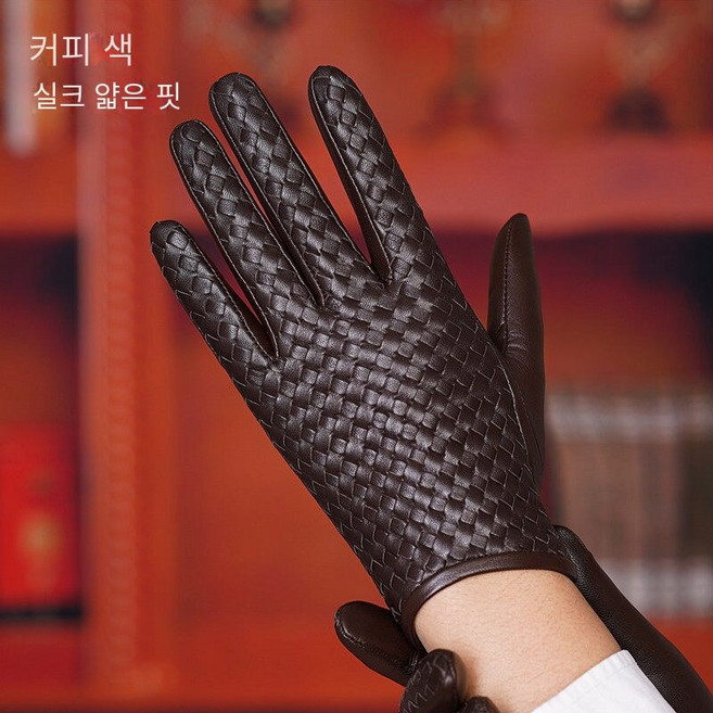 가죽 장갑 남자의 얇은 짧은 터치 스크린 손 수리 가을과 겨울 플러스 벨벳 따뜻한 승마 운전 양가죽 장갑 남성