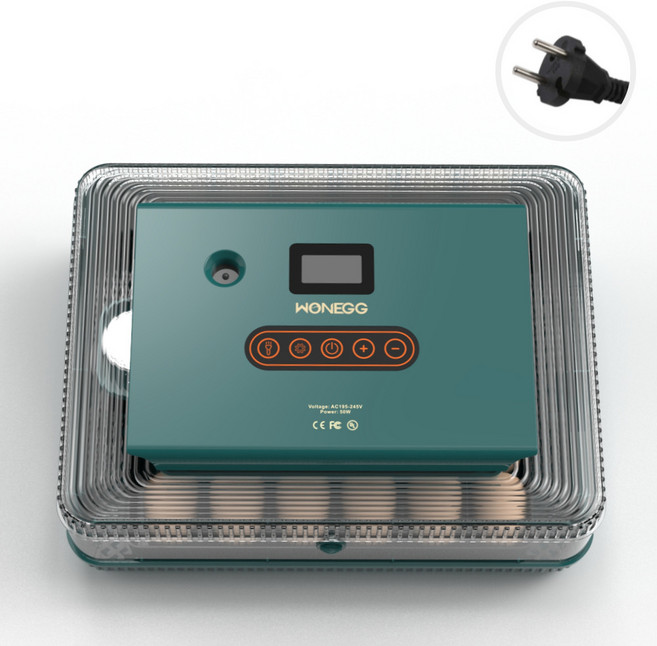 엘제이글 25란 병아리 부화기 자동 스마트 미니 인큐베이터 가정용 전란 검란 계란 알 달걀, 1개, 그린 투명덮개